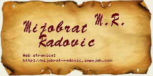 Mijobrat Radović vizit kartica